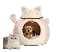 Cama e gato invierno interior, cantera e conejo semicerrada - NiPour gato en forma de mama | Para uso interior en casa, sala de estar, dormitorio, recuperación, sueño, noche, día siesta refugio