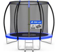 Cama elástica azul 244cm diámetro red seguridad TÜV GS