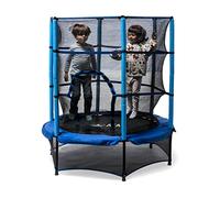 Cama Elástica Infantil ATAA 140 cm con Red de Seguridad, Trampolín para Niños Interior y Exterior, Estructura Galvanizada, Capacidad 50 kg, Azul