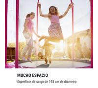 Klarfit Cama Elastica Niños con Red de Protección, Cubierta para Lluvia, Escalera, Trampolín con Colchoneta, Protección UV, Trampolín Juegos Niños para Exterior y Jardín, 250 cm