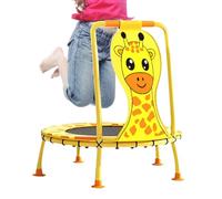 Cama elástica para niños, 102 cm, diseño de jirafa, dispositivo de entrenamiento de fitness, con mango de espuma, pequeña capacidad de carga de 200 kg, para los pequeños de 1 a 6 años de salto