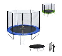Cama elástica reversible cairns con accesorios azul reversible verde