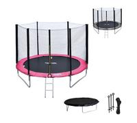 Cama elástica reversible cairns con accesorios rosa reversible gris