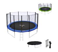 Cama elástica reversible melbourne con accesorios azul reversible verde