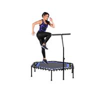 Cama Elástica. Trampolín Fitness para Saltar de Ø90cm. Trampolín Elástico Octogonal Silencioso para Adultos, Niños, Interior, Exterior con Apoyabrazos de Espuma Ajustable.