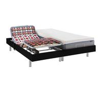 Cama eléctrica de relax con somier de láminas + colchón viscoelástico - 2 x 80 x 200 cm - Negro - HESIODE III de YSMÉE
