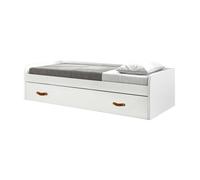 Cama + elevable aglomerado blanco con somier 90/90 cm