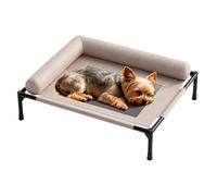 Cama Elevada de Perros Catre elevado transpirable lavable refrescante | Cama para Perro de Exterior para interior, exterior, patio, terraza, camping, viaje, , coche, hogar y verano