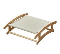 Cama Elevada para Gatos - Asiento Elevado De Madera Suave Y Transpirable - 50,5 x 41,5 x 15,8 cm Cama para Perros de Madera Desmontable | para Mascotas Gatito Perro Hogar Sala Rincón Descanso Sueño