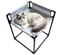 Cama elevada para gatos con rejilla de seguridad, extraíble y lavable