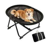 Cama elevada para perro, almohadilla plegable y transpirable, camas elevadas para perros al aire libre, para gatitos pequeños, medianos, interiores, exteriores, jardín, patio, viajes, camping, playa