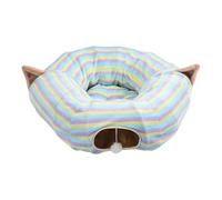Cama En Forma De para Gatos,Cueva Interactiva Plegable para Área De Juego,Colorido Laberinto con Rayas para Gatos De Interior | para Gatitos Mascotas Fiestas Navidad Cumpleaños Animales