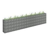Cama en gabbione rialzato, cesto en gabbione en acero zincato 360×30×90 cm vidaXL