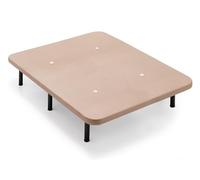 Cama express - Base Tapizada 150x200 cm - Tejido 3D en Color Beige - Incluye Válvulas de Transpiración - Juego de 6 Patas de 26 cm