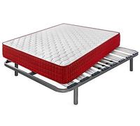 Cama express Colchón Viscoelástico Thermic Plus 15 + Somier Apolo con Patas, Medida : 120 x 200 x 15 cm