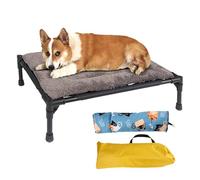 Cama exterior de perro - Camas portátiles para la cama de perros para mascotas elevadas | Camas para perros con apoyo doblado, cama elevada para perros de campamento grandes, medianos y pequeños
