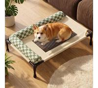 Cama Exterior Perros Transpirable Desmontable Elevada | Cama Exterior Sobreelevada del Suelo para Mascotas Cachorros, Gatos, Patio, Césped, Playa, Camping, Hogar, Mesita de Noche,