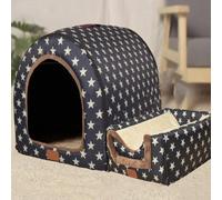 Cama extragrande 2 en 1 jumbo para perro, cama XL para perro, tienda de campaña para aliviar la ansiedad, calmante, caseta para perros, gatos, cueva, iglú, invernal, cálido nido para mascotas (L-60 x