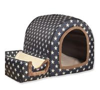 Cama extragrande 2 en 1 para perros, cueva para mascotas, calmante y cálida casa para perros al aire libre, casa impermeable para gatos de interior, lujosa cama para mascotas con cojín extraíble