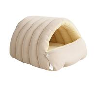 Cama extraíble y lavable para gatos monstruos con cojín extraíble, suave y cálida para gatos y perros pequeños (blanco)
