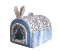 Cama Gatos Casa de Mascotas Cama para mascotas, camas ortopédicas para perros grandes, sofá de felpa para perros con funda lavable extraíble Cama Perro Gato Antiestres ( Color : Blue , Size : 40*35*33
