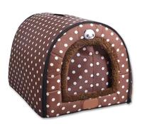 Cama grande 2 en 1 para perro, cortina impermeable para puerta, cueva calmante para mascotas, lavable y cálida, cama extraíble de lujo, antiansiedad, casa iglú para gatos (C, 2XL-90 x 68 x 66 cm)
