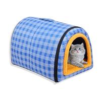 Cama grande 2 en 1 para perros para gatos de interior, impermeable, calmante, cálida, cueva para mascotas, lavable, lujosa casa para perros, extraíble, antiansiedad, cama para mascotas, colchón