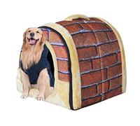 Cama grande jumbo para perros con techo plegable 2 en 1, sofá cama acolchada impermeable calmante para perros medianos, tienda de campaña (92 x 68 x 72 cm, B)