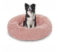 Cama grande lavable antiansiedad para perros en interiores, cama calmante para perros, felpa esponjosa, colchón redondo para mascotas, cojín cálido para mascotas con parte inferior antideslizante (60