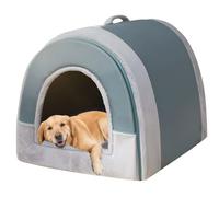 Cama grande para perros 2 en 1, cálida cama para perros para gatos de interior, XL XXL, caseta para mascotas con asa, antiansiedad, para perros, gatos, casa de lujo calmante para perros, cama