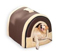 Cama grande para perros 2 en 1, cueva para mascotas, extraíble, lavable, casa de lujo para cachorros y gatos con cojín suave, cama plegable y cálida para mascotas, colchón antideslizante (A, 60 x 48 x