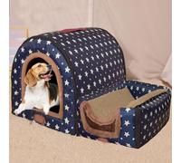 Cama grande para perros de lujo, cálida cama para perros, XL XXL, para interiores, caseta para perros, cama grande para perros, cueva para gatos, iglú, para interiores y exteriores, lavable (S 35 x 32