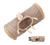 Cama grande túnel para gatos tubo de túneles de juego interior para mascotas con mirilla | Tubo de juego de forro polar suave Frabic para gatos, juguete interior para conejos, gatitos, hurones