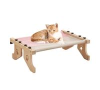 Cama hamaca para gatos, barra para ventana, hamaca fácil de ajustar, hamaca para gatos con marco de metal resistente para ventana, mesita de noche, cajón y armario
