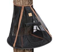 Cama Hamaca para gatos - Caverna de sueño de malla para animales de compañía - Hamaca colgante con puerta enrollable - para exterior, jardín, patio o césped, camping, senderismo, playa, parque