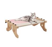 Cama hamaca para gatos - Hamaca elevada para gatos, cama para mascotas montada en la pared, estantería para gatos que ahorra espacio, barra de asiento para gatos para interiores, cómoda cama para