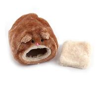 Cama hámster felpa, lindos hámsters Forma fijable Casa mascotas Invierno cálido Pequeño animal doméstico Dormir Nido Juguetes escondidos para hámster Conejillos Indias Erizo Ardilla Ratone(Brown)