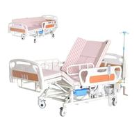 Cama hospitalaria Totalmente eléctrica con inclinación Lateral; Cama Premium Ajustable de 10 Funciones para atención domiciliaria del Paciente; Incluye Soporte para suero; Capacidad de 530 Libras.
