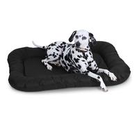 Cama impermeable para perros Knuffelwuff Lucky de nailon para interiores y exteriores XL, 90 x 75 cm, negra