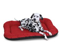 Cama impermeable para perros Knuffelwuff Lucky de nailon para interiores y exteriores XXL, 118 x 85 cm, roja