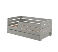 Cama individual infantil toddler 76x144x56 gris