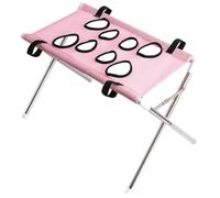Cama Industrial Cuna Colgante para Mascotas Hamaca de Aseo Soporte Plegable Estructura Metálica Malla Transpirable Adecuada para Corte de Uñas Baño Peluquería en Casa, Rosa, Modelo Estándar