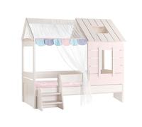 Cama infantil casita aglomerado rosa 90x200cm