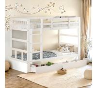 Cama infantil de 140 x 200 cm, con escalera, cama entrepiso con espacio de almacenamiento y armario pequeño, litera infantil, cama combinada multifunción con protección anticaída (blanco (C), 90 x 200