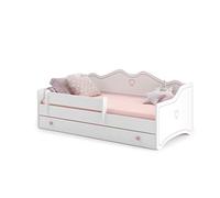 Cama infantil EMMA 80 x 160 + marco + colchón + cajón, blanco