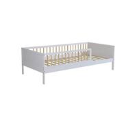 Cama infantil pino natural con somier de láminas incluido, 90cm blanco - 195x95.5x60 cm