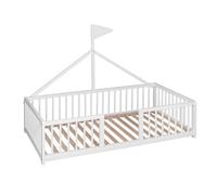 Cama infantil tipi 140x70 apache wonderland de madera de haya y color blanco