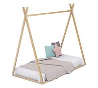 Cama Infantil Tipi con Somier, en Madera Natural, 90 x 190 cm