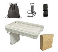 Cama inflable para coche, cama de sueño inflable con bomba, colchón de aire para asiento trasero de viaje | para coche, SUV de viaje, camping, furgoneta, tren de senderismo al aire libre