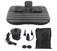 Cama Inflable para Coche Colchón para Asiento Trasero Cama Inflable PVC Flocado Suave para Descanso Dormir Viajes Acampar Adecuado Larga Distancia, SUV Mini Van, Negro Gris